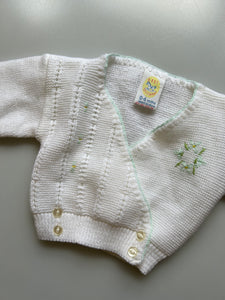 Vintage Knitted Wrap Cardigan 0-6 Months