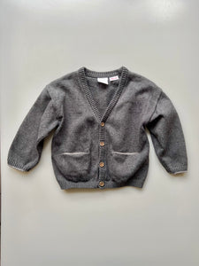 Zara Charcoal Pocket Detail Knitted Cardigan 18-24 Months