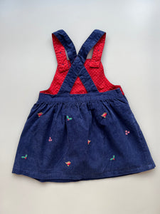 JoJo Maman Bebe Robin Pinafore Dress 12-18 Months